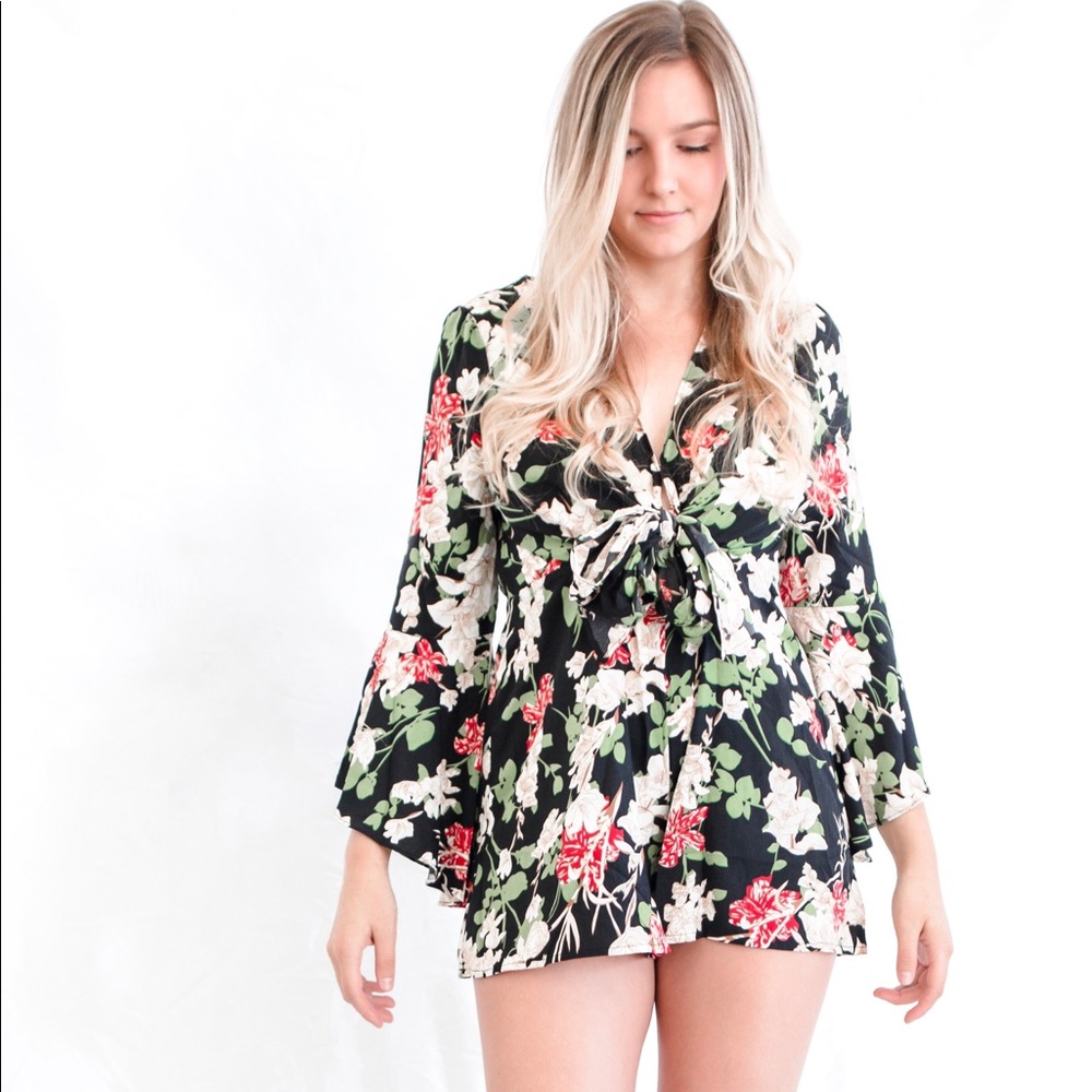 Floral Print Romper